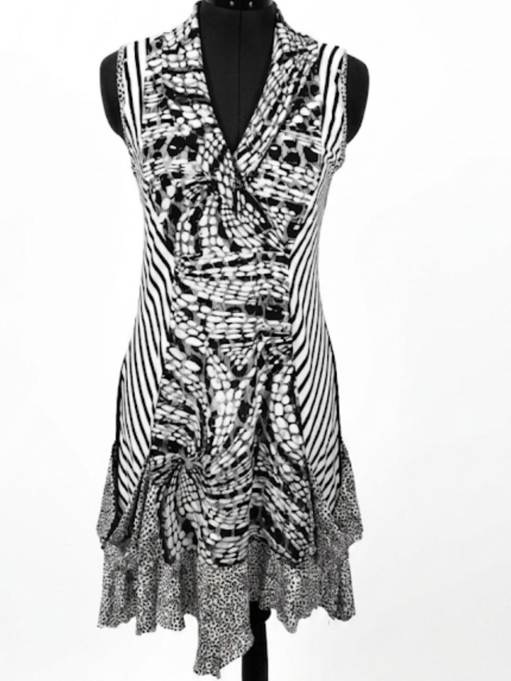 Tango Mango Sleeveless Mini Dress Asymmetrical Hem Size Medium Whimsigoth